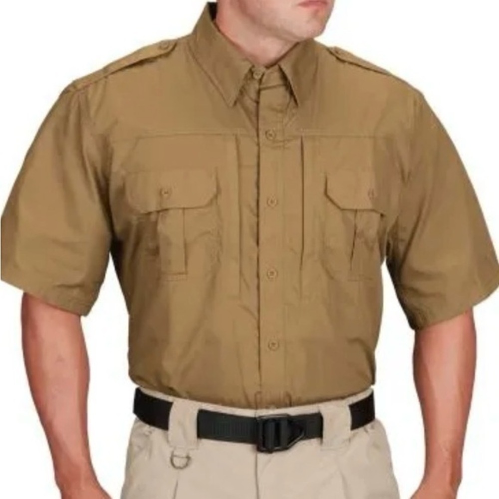 NWT Men's Short Sleeve Tactical Shirt in Khaki